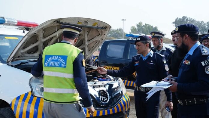 DIG Headquarters Syed Ali Raza inspects police fleet