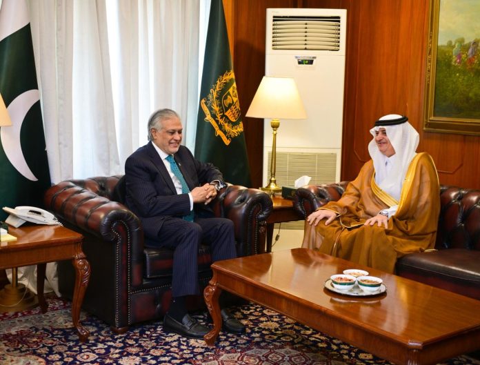 DPM Dar, Saudi envoy reaffirm commitment to further strengthen bilateral ties