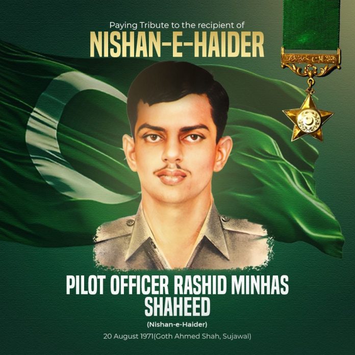 CJCSC, Service Chiefs, Armed Forces solemnly honor martyrdom anniversary of Rashid Minhas