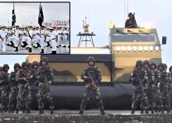 Pakistan Navy holds mock exercise at PNS Qasim to mark Navy Day