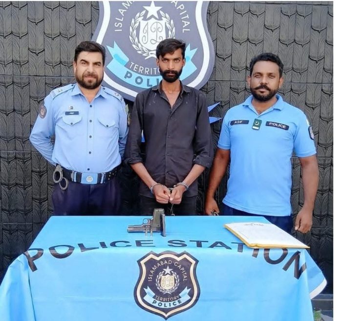 ICT Police held suspect, seize illegal pistol