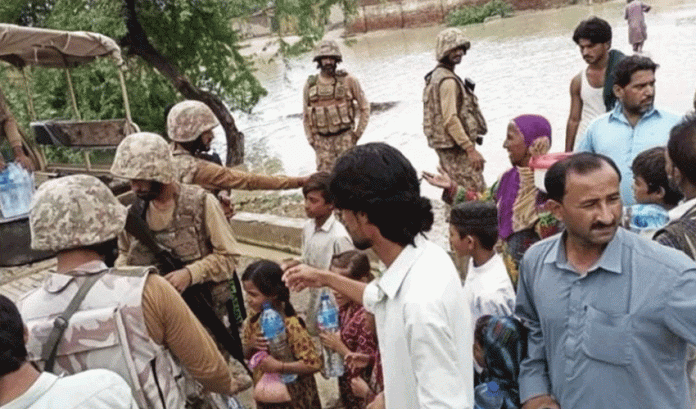 Pak Army relief operations continue in flood-affected areas