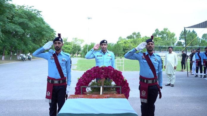 Funeral prayer of martyred Constable Muhammad Tahseen offered