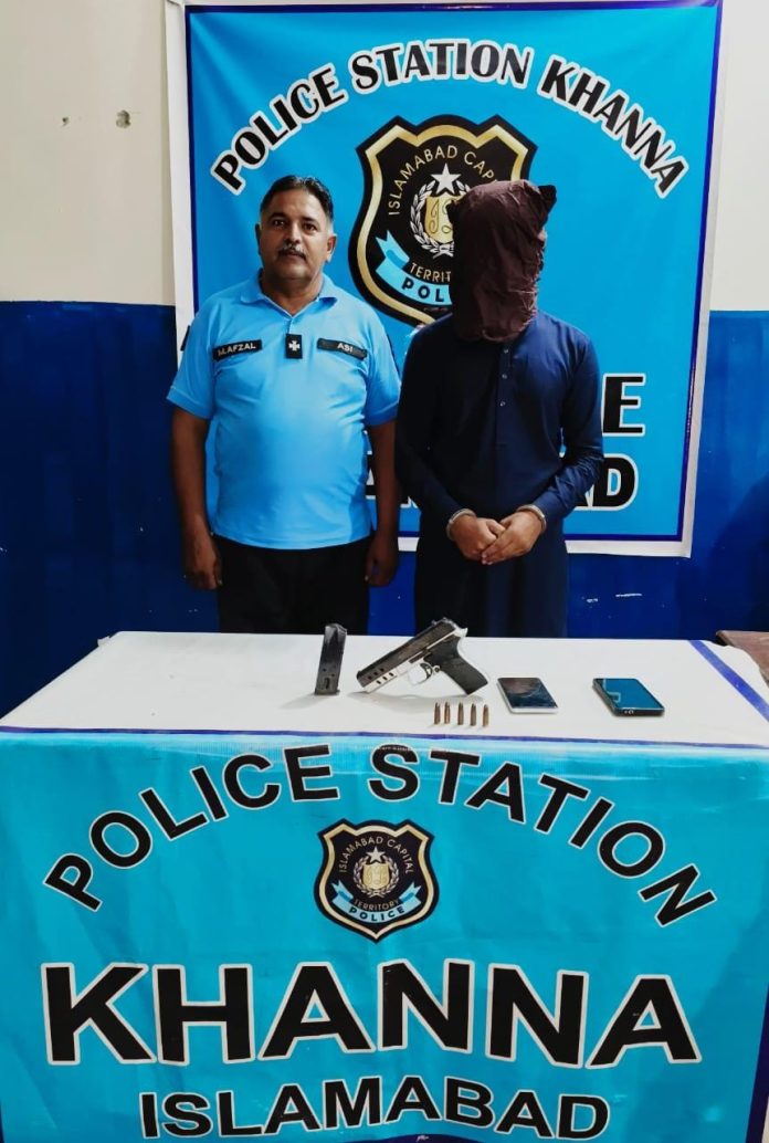 ICT Police nab dacoit, recover Pistol & stolen mobiles