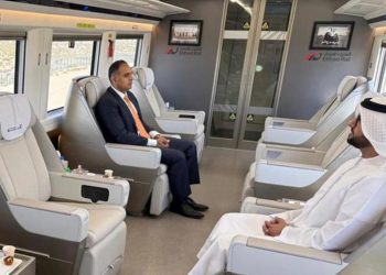 Minister Kayani test rides UAE’s future- forward Etihad Rail Network