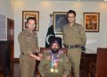 Constable Zargham honoured for winning triple gold in martial arts & boxing