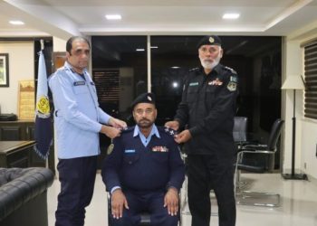 Rank pinning ceremony honors promoted officers at Security Division