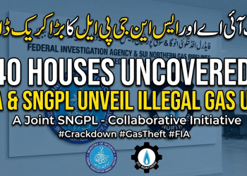 FIA, SNGPL team unearth illegal gas use in 40 houses