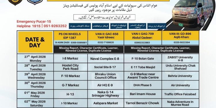 ITP rolls out facilitation van schedule; PS on Wheels to provide services across capital